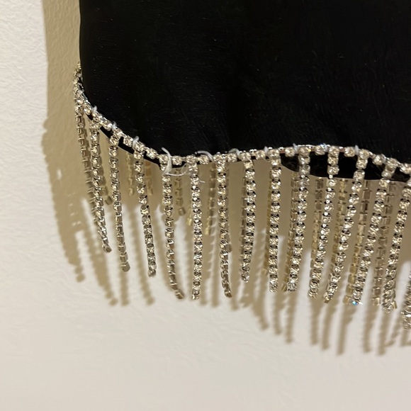 Black rhinestone fringe skirt - Picture 8 of 13